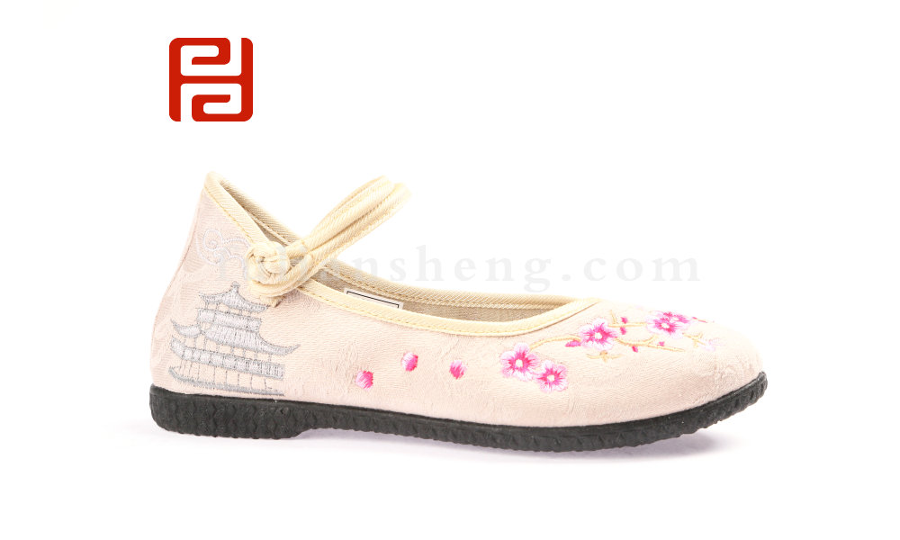 福連升老北京布鞋春時尚休閑繡花民族風(fēng)女單鞋圖片