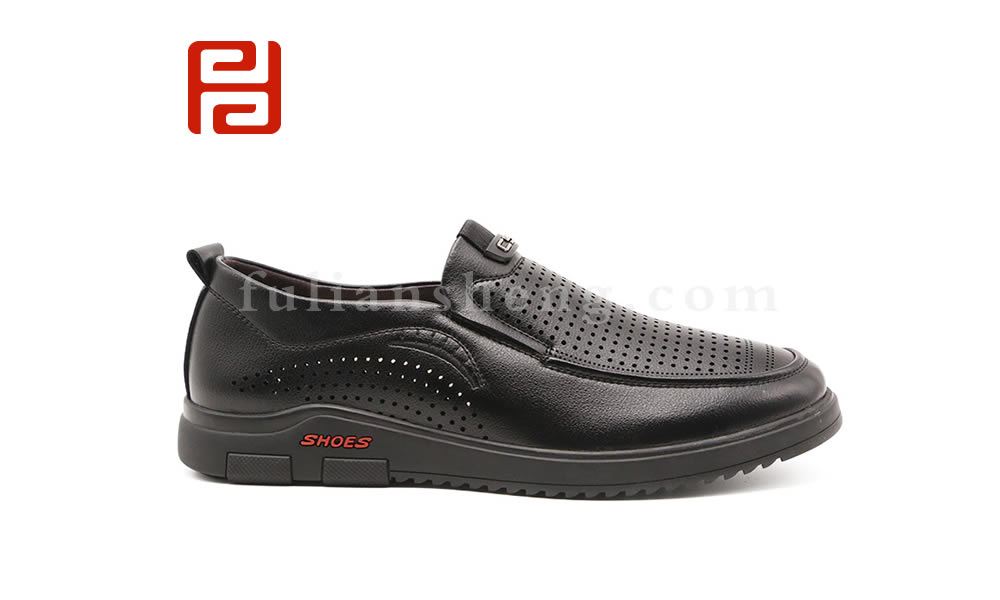 福連升商務(wù)男涼鞋 清涼大孔透氣防水男鞋圖片