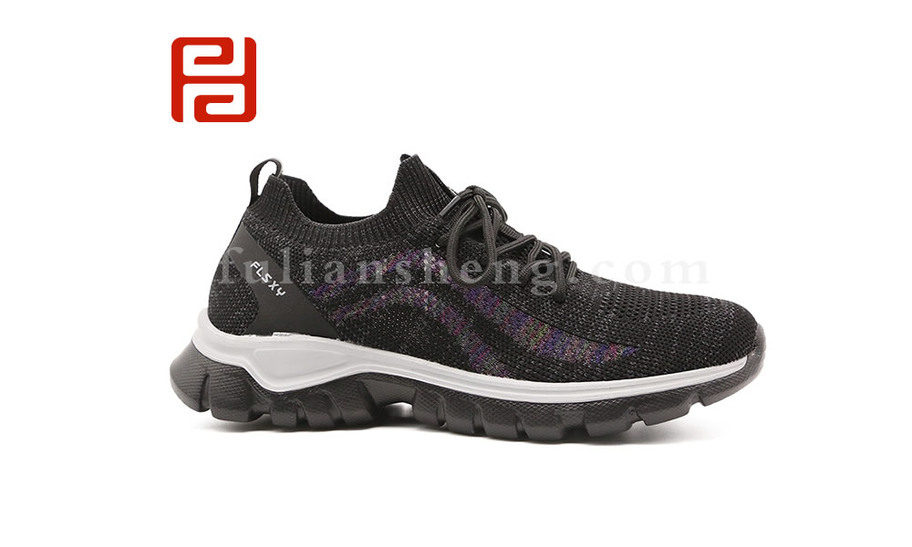 福連升夏女士飛織大網(wǎng)眼透氣涼鞋運(yùn)動鞋 超輕材質(zhì)鞋底軟彈圖片