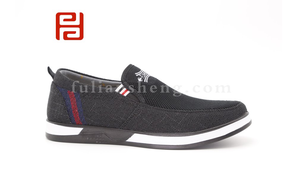 福連升老北京布鞋男透氣單鞋休閑棉麻舒適一腳蹬中老年爸爸鞋圖片