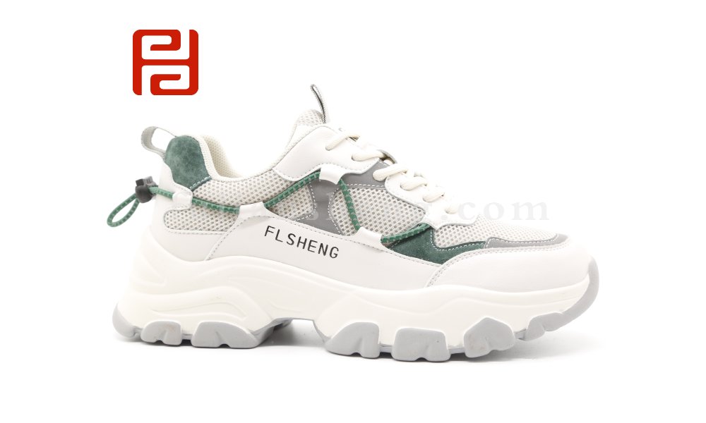 福連升熊貓鞋女款運(yùn)動(dòng)鞋厚底棉麻舒適老爹鞋圖片