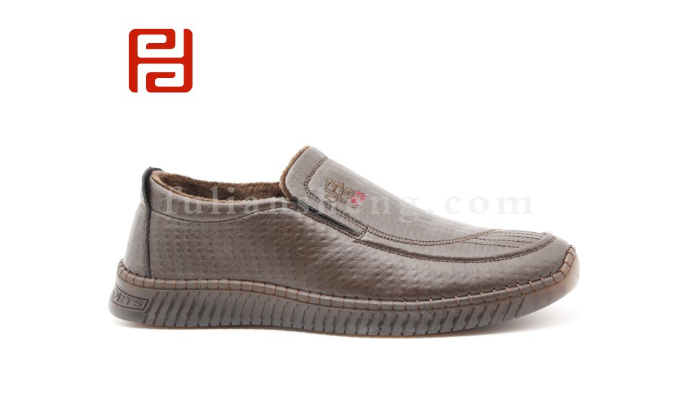 福連升2020冬季新款男一腳蹬舒適休閑手縫鞋圖片