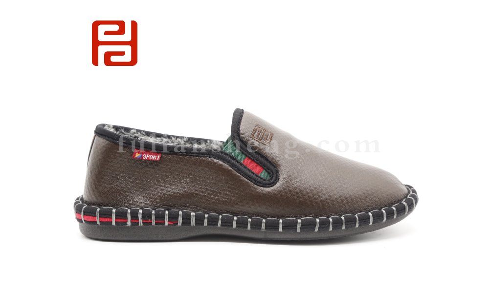 福連升2020冬季新款輕便男保暖中國風(fēng)一腳蹬休閑鞋圖片