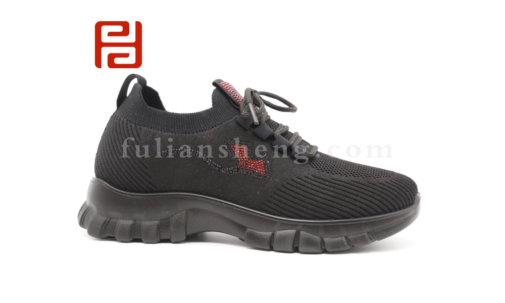 福連升2020冬季新款飛織面料輕便軟底女休閑運(yùn)動(dòng)鞋圖片