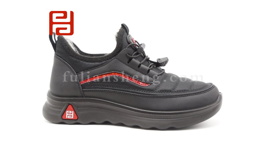 福連升2020冬透氣軟彈舒適防滑保暖波紋松糕底健步鞋圖片