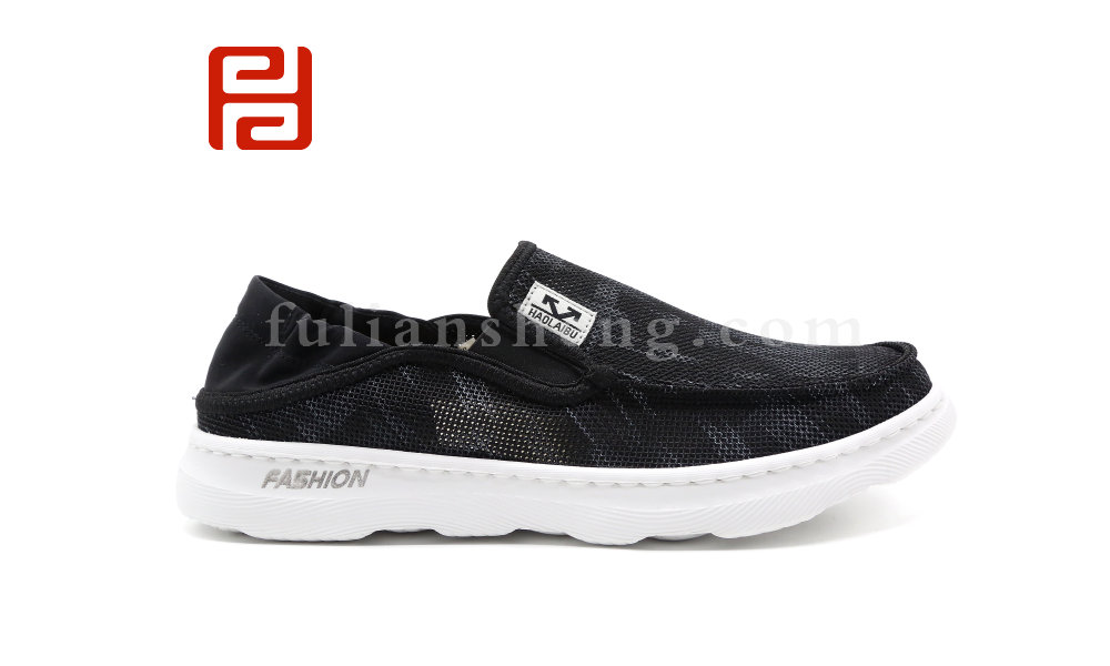 福連升夏季休閑男鞋網(wǎng)面懶人鞋超輕便軟底鞋子