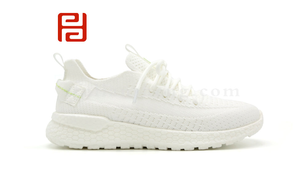 福連升秋季休閑運(yùn)動(dòng)漫步鞋女鞋高彈飛織面料爆米花鞋底