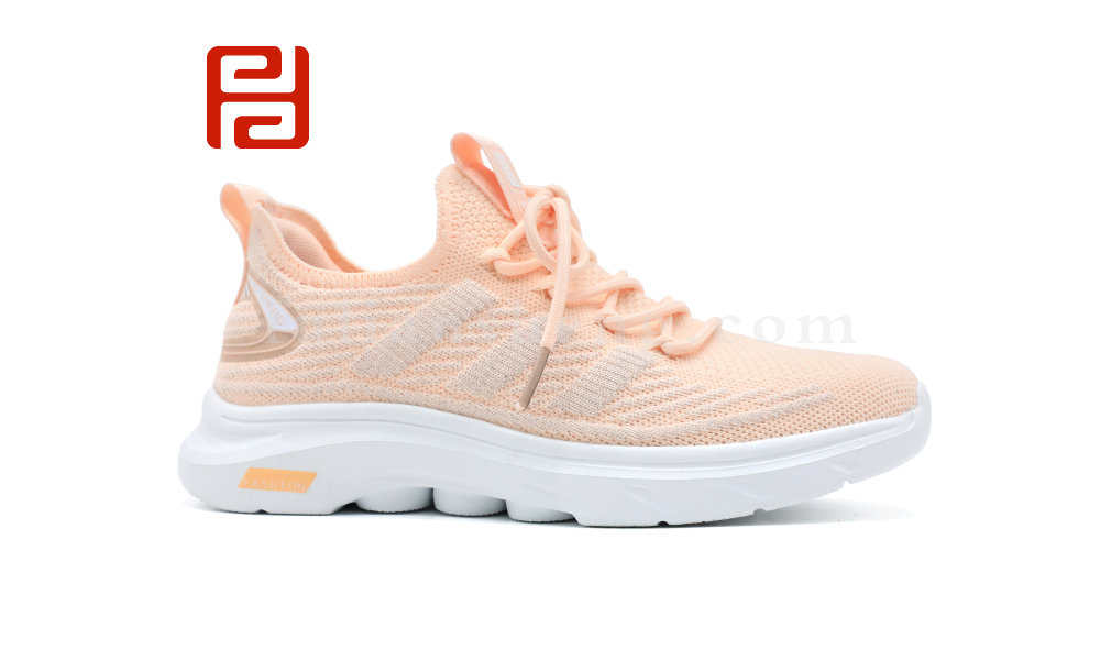 休閑運(yùn)動(dòng)女鞋春季單鞋高彈飛織面料3D緩震鞋墊