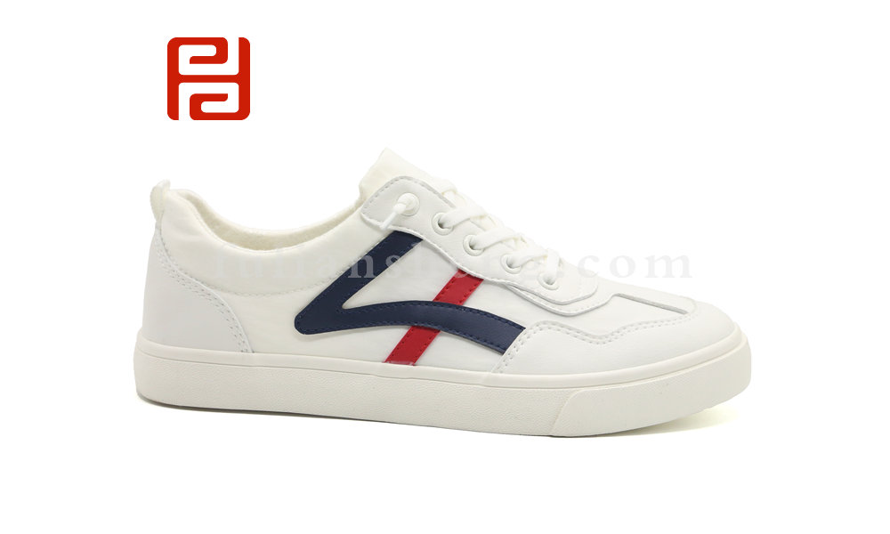 福連升男生時(shí)尚拼接棉麻舒適板鞋小白鞋休閑鞋圖片