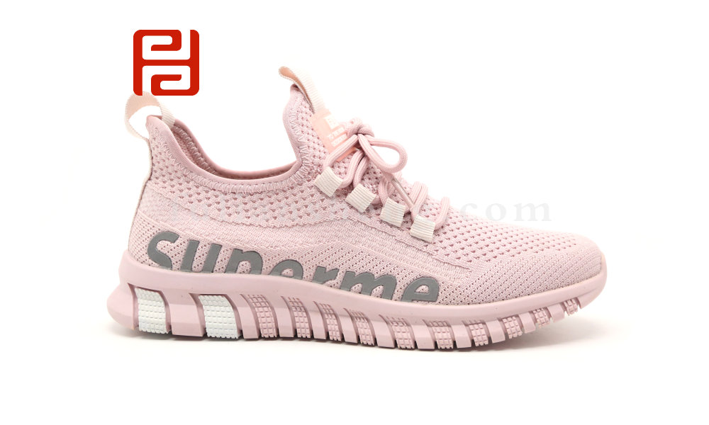 福連升休閑運(yùn)動(dòng)女鞋中年漫步鞋飛織一腳蹬懶人鞋圖片