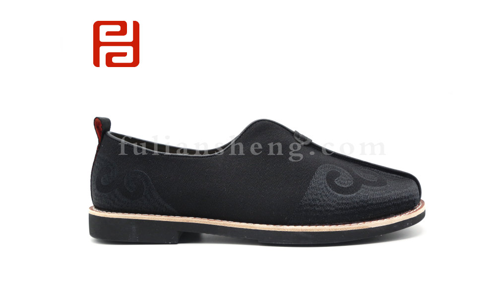 福連升老北京布鞋中國風(fēng)尚經(jīng)典休閑禮服呢橡膠發(fā)泡底男鞋