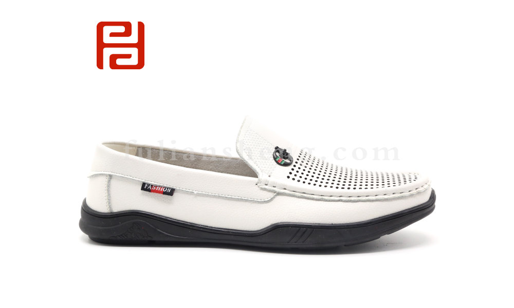 福連升夏季男鞋鏤空透氣商務(wù)休閑豆豆鞋一腳蹬開(kāi)車鞋圖片