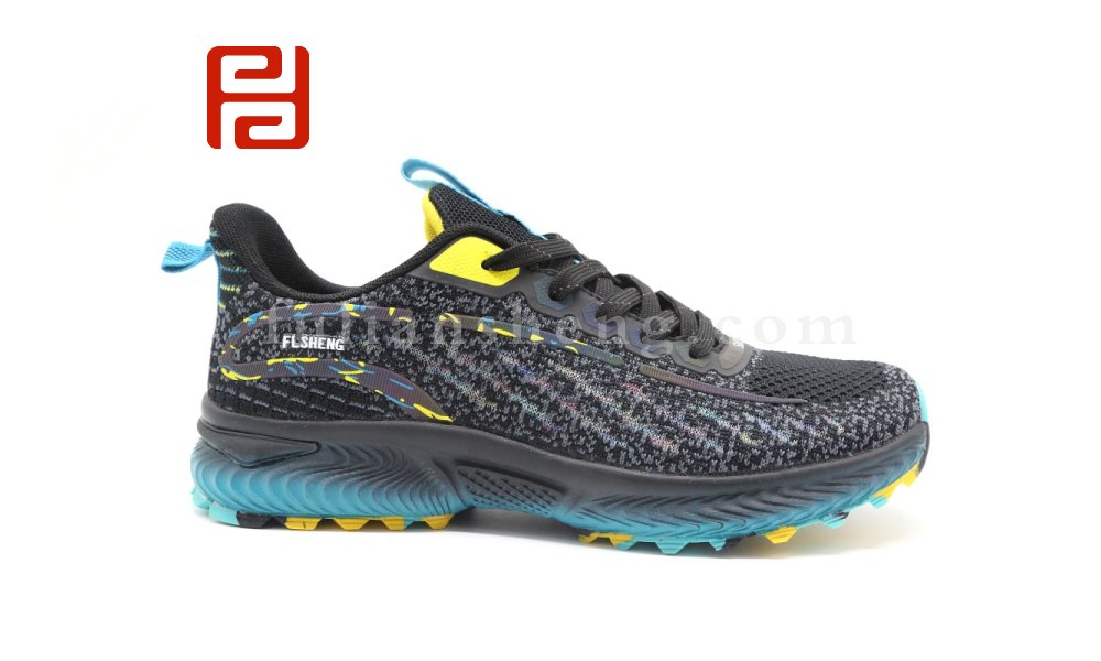 福連升休閑運(yùn)動(dòng)男鞋馬拉松跑步鞋旅游防滑透氣梭織鞋子