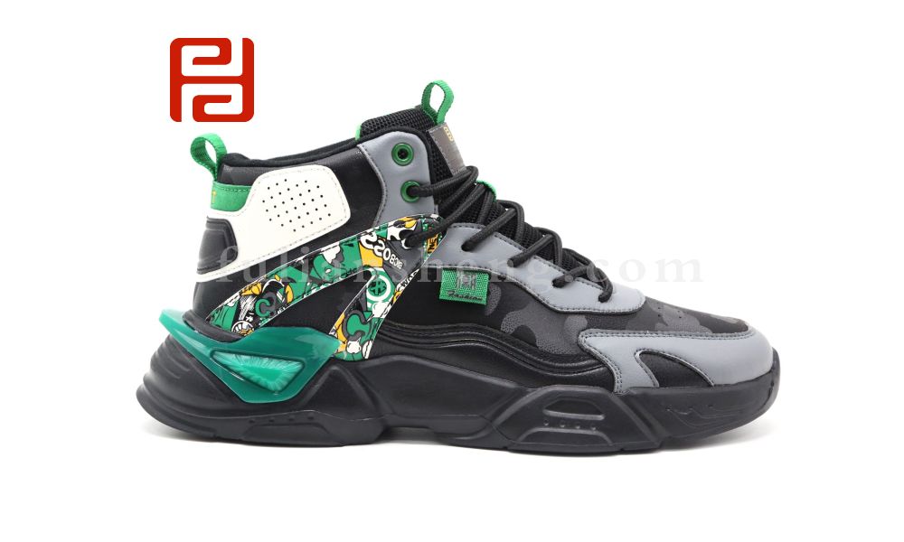 福連升休閑鞋男鞋冬保暖高幫運動鞋潮流多彩時尚男圖片