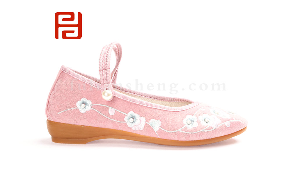 福連升暗香疏影民族風(fēng)繡花鞋女鞋老北京布鞋(圖3)