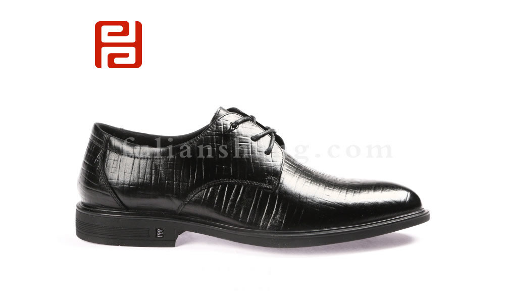 福連升男鞋春季皮鞋男真皮商務休閑正裝工作鞋(圖1)