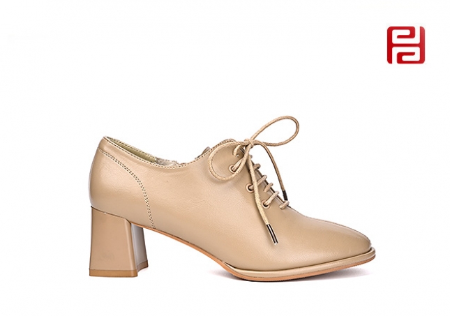 福連升春秋商務(wù)工作女鞋單鞋中跟粗跟女鞋