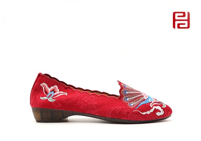 福連升老北京布鞋漢唐風(fēng)韻繡花牛筋底舒適婚鞋女鞋