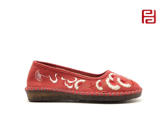 福連升布鞋中國(guó)風(fēng)休閑鞋麻布牛筋底舒適繡花女單鞋