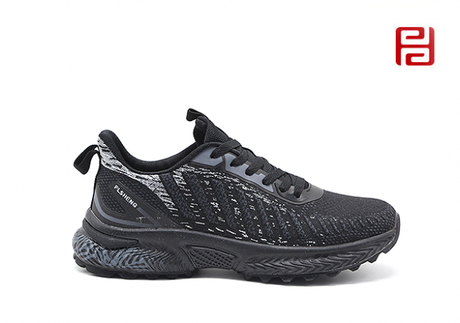 福連升秋季戶(hù)外休閑運(yùn)動(dòng)旅游鞋防滑透氣拼色飛織男鞋