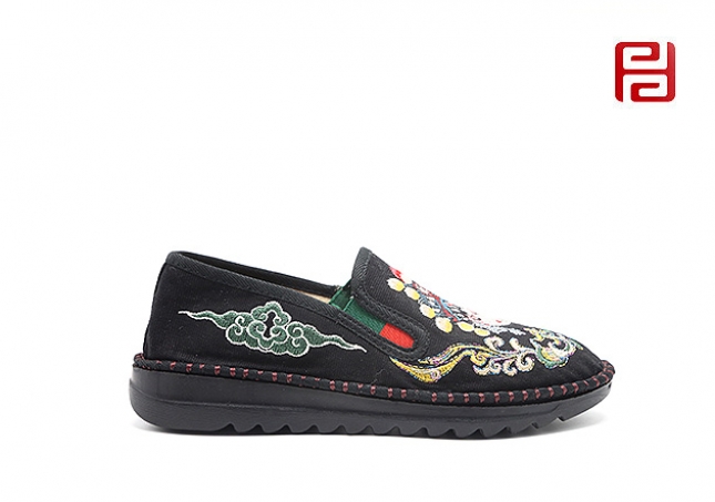 福連升老北京布鞋平底套腳繡花國風(fēng)女鞋臉譜社會(huì)鞋